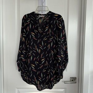 Lush Warren Split Neck Blouse